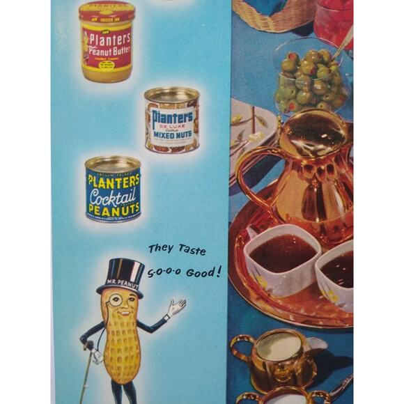 Mr Peanut Planters Original 1955 Cookbook Mister Nut In Chefs Hat Apron Vintage - Picture 12 of 12